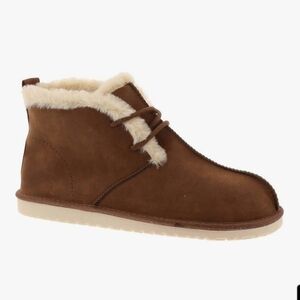 Like-New Women's Rocketdog Faux Fur-Lined Ankle Boots, 7.5 Cognac Brown